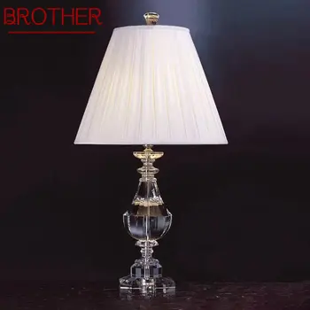 Настольная лампа BROTHER Nordic Crystal LED Modern Vintage Creative Desk Decor Light для дома, гостиной, спальни
