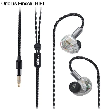 Наушники-вкладыши Oriolus Finschi Finschi HIFI 1DD + 2BA с гибридной технологией Hifi Monitor In Ear со сменным кабелем 0,78 мм 2pin
