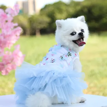 Новая юбка персикового цвета для домашних собак и кошек, Летнее платье принцессы для собак, маленьких щенков, Одежда для домашних животных, чихуахуа