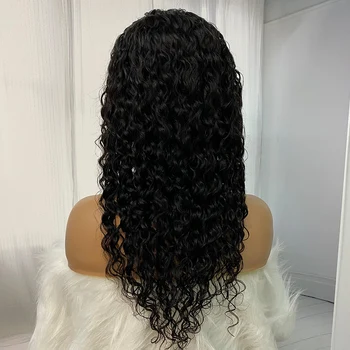 Новое поступление 180 Плотность 13x4 Синтетические волосы на кружеве Парики из человеческих волос Волна воды Вьющиеся Парики Бразильские волосы для женщин Синтетические парики на кружеве