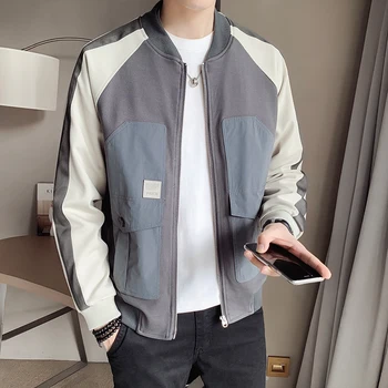 Новое поступление 2022 года, весенне-осенняя куртка Boyl, мужские модные удобные уличные куртки в стиле пэчворк, мужские размеры M-3XL W51