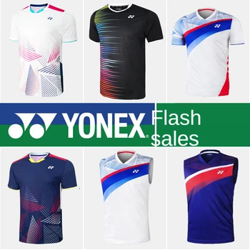 Новый спортивный трикотаж YONEX быстросохнущая одежда спортивная одежда для бадминтона одежда для мужчин женщин оригинал
