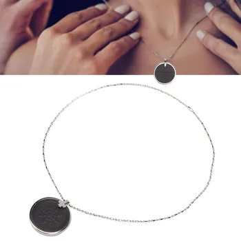 Ожерелье с энергетическим кулоном из вулканического камня, круглое ожерелье из вулканического камня с отрицательными ионами для мужчин и женщин