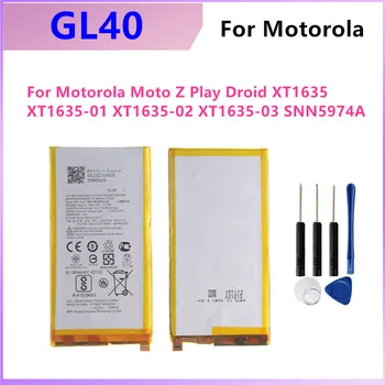 Оригинальный аккумулятор GL40 для Moto Z Play, XT1635-01 XT1635-02 Moto Z Play Droid XT1635 XT1635 SNN5974A 3300 мАч + бесплатные Инструменты