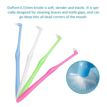 Ортодонтическая межзубная зубная щетка Для чистки зубов Мягкой зубной нитью