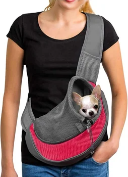 Переноска для домашних животных на слинге без рук, сумка для щенка, переноски маленькой собаки, кошки, переноска с дышащей сетчатой сумкой для прогулок на свежем воздухе