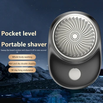 Портативный мини-электрический Станок для бритья бороды, перезаряжаемый через USB для мужчин, для бритья бороды для влажного сухого лица, нож для бритья Бороды, Малошумные Аксессуары