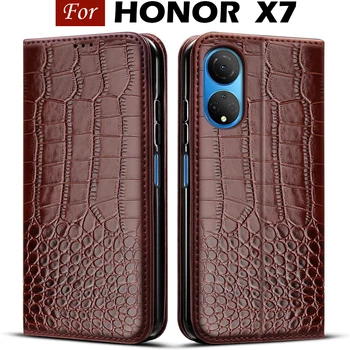 Противоударный Кожаный чехол-бумажник в стиле Книжки Для Honor X7 Чехол-книжка Для Huawei Honor X7 X 7 Etui HonorX7 2022 CMA-LX2 Чехлы для телефонов