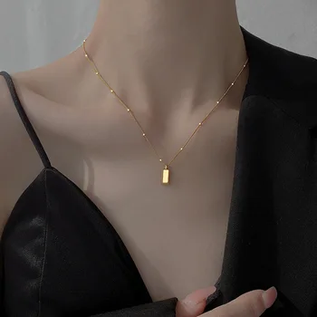 Сияющий U S925 Серебряное Роскошное Ожерелье Маленькие Золотые Слитки Новый Китайский Стиль Изысканные Ювелирные Изделия для Женщин Подарок