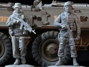 Современная война в масштабе 1/35, русский спецназ, миниатюры из смолы для 2 человек, набор моделей из смолы времен Второй мировой войны, бесплатная доставка
