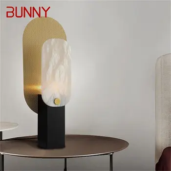 Современная настольная лампа BUNNY, креативный дизайн, настольное освещение для дома, гостиной, спальни, светодиодный светильник
