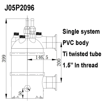 Теплообменник для бассейна, индивидуальный титановый конденсатор для бассейна J05P2096