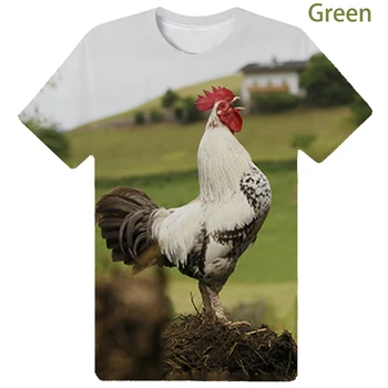 Футболки с изображением цыплят в виде животных, уличная одежда с 3D принтом, повседневная модная футболка с круглым вырезом большого размера, футболки для мальчиков и девочек, топы, одежда