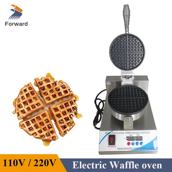 Электрическая круглая вафельная печь /Мини-портативная машина для приготовления вафельных тортов для коммерческого домашнего использования