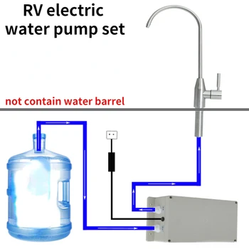 Электрический водяной насос и кран на камбузе 12V RV, автоматический насос для всасывания воды, зажим для дома на колесах-лодка-караван, 1,5 л / мин
